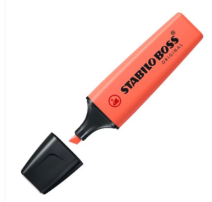 MARQUEUR FLUO ROUGE PASTEL STABILO