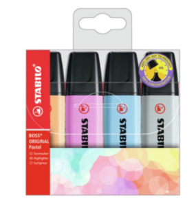 MARQUEUR FLUO POCH 4 PASTEL STABILO