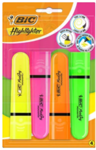 MARQUEUR FLUO POCH 4 BIC