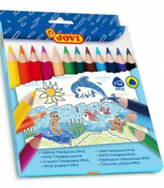 CRAYON COULEUR 12/18 GM JOVI MAXI TRIANGULAIRE