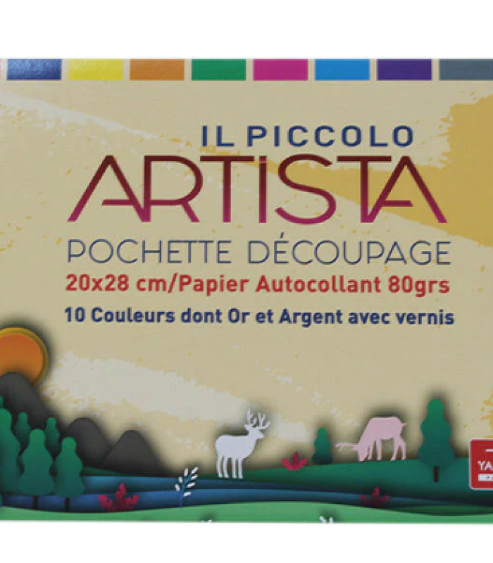 POCH DECOUPAGE L ARTISTA GM(Grand Modèle)  AUTOCOLLANT YAMAMA – اوراق ملونة