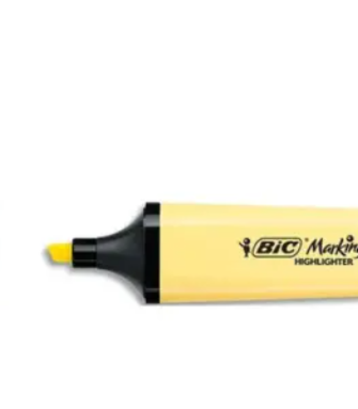 MARQ FLUO JAUNE PASTEL BIC