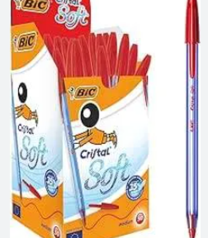 STYLO A BILLE ROUGE BIC SOFT BOITE DE 50