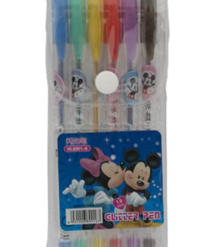 STYLO GEL POCH 6 GLITTER HL8901-6